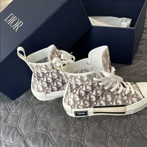 Dior High-Top Sneakers - White and Grey